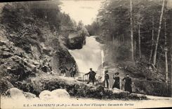 CPA Cauterets Rout Du Pont d'Espagne Cascade du Cerisey