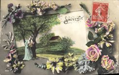 CPA Fantaisie Fleurs