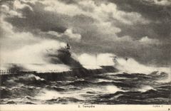 VINTAGE POSTCARD Fantasy Storm