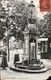 VINTAGE POSTCARD Aix les Bains the fountain Refreshment bar