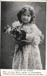 VINTAGE POSTCARD Young girl And Feurs Child