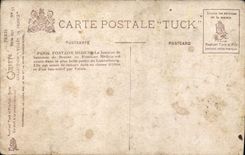 VINTAGE POSTCARD Paris Luxembourg Medicis Fountain