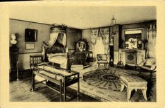 VINTAGE POSTCARD Castle De Malmaison Pieces of furniture and memories of king Joseph