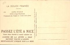 CPA Nice Promenade Des Anglais Et Casino De La Jetee