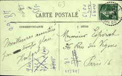 VINTAGE POSTCARD Auvergne the Chain Of the Summits Seen of the ruins of the temple