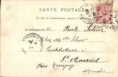 Iglesia de Lisieux de la POSTAL de la VENDIMIA de Ouilly el vizconde