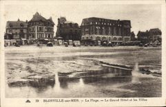 VINTAGE POSTCARD Blonville On Sea the Beach the large hotel and villas