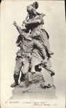CPA Belfort La Statue Quand Meme