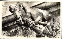 VINTAGE POSTCARD Villefranche Waste-gas main Of ND Of the Marshes