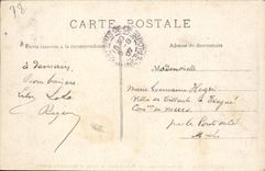 POSTAL Versalles de la VENDIMIA antes del cuerpo del paladar en el piso del parque del agua