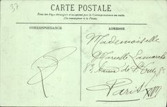 POSTAL Amboise de la VENDIMIA el castillo la torre de los coches