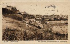 CPA Granvile Vue Generale Sur Les Bassins Et La Haute Ville