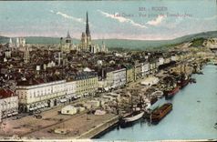 CPA Rouen Les Quais Vue Prise Du Transbordeur Bateaux