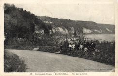 CPA Environs de Rouen La Bouille Vue Sur La Seine Enfants