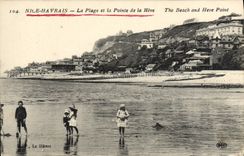 VINTAGE POSTCARD Nice Native of Le Havre the Beach And the Point Of Heve Children