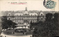 POSTAL Le Havre de la VENDIMIA el ayuntamiento