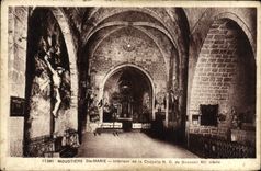 VINTAGE POSTCARD Interior Moustiers co. Marie Of the Vault ND of Beauvoir