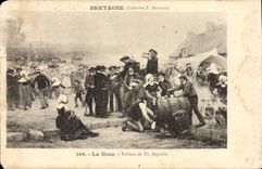 VINTAGE POSTCARD Brittany the Wedding Table Of Th Deyrolle