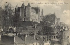 POSTAL Pau de la VENDIMIA el castillo tomado del parque