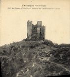 CPA L'Auvergne Pittoresque St Flour Ruines Du Chateau D'Alleuze
