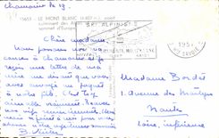 POSTAL MODERNA Mont Blanc que culmina el punto de las montan@as