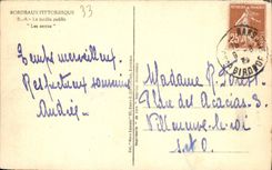 Burdeos pintoresco de la POSTAL de la VENDIMIA los invernaderos del jardín público