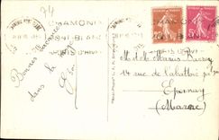 POSTAL MODERNA Chamonix Mont Blanc en el invierno Brevent y el teleferic