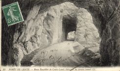 VINTAGE POSTCARD Drill Of Slow Road forestiere De Combe Laval Interior of the last tunnel