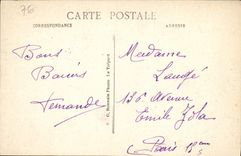 VINTAGE POSTCARD Treport Effect Vagueness By heavy weather Lighthouse