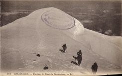 CPA Chamonix Vue vers la Bosse du Dromadaire Chameau Alpinisme