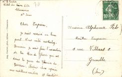 La POSTAL Vallee de la VENDIMIA del glaciar de Chamonix del dejó nos trabajar y los interruptores al sur