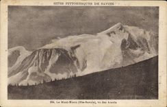 POSTAL de la VENDIMIA Mont Blanc visto de Aravis