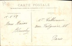 VINTAGE POSTCARD Drill of Fontainebleau Cross of Herem saint