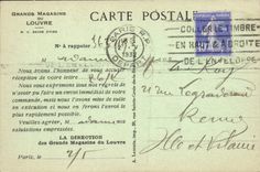 VINTAGE POSTCARD Paris Department stores of Louvre the living room of the