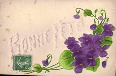 CPA Fantaisie Fleurs Bonne Fete