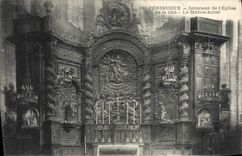 VINTAGE POSTCARD Interior Périgueux of the Church of the ISCED the Master furnace bridge