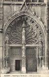 Puerta meridional del Saint Remi de la basílica de Reims de la POSTAL de la VENDIMIA pequeña