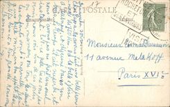 VINTAGE POSTCARD Aulnay the Church Carries side South Details