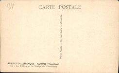 VINTAGE POSTCARD Abbey De Sanaque Gordes the Cloister and the Virgin of Inviolata