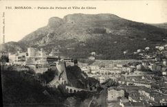 CPA Monaco Palais du Prince et Tete de Chien