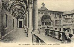 VINTAGE POSTCARD Monaco Gallery of Hercules Palate of the Prince
