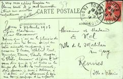 VINTAGE POSTCARD Tours the Basilica Saint Martin Crypt and Tomb of Saint Martin place of pilgrimage