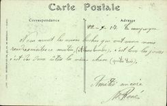 VINTAGE POSTCARD Soissons the Place of the Cloister and has Cathedrale