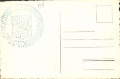 VINTAGE POSTCARD Interior Perouges of the church