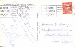 POSTAL MODERNA Briançon Francia de Bourdelle y de podadoras