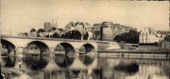 CPA Angers Le Pont de la Basse Chaise sur la Maine vers le Chateau