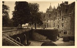 CPA Josselin Soubassements de l'Ancien Pont Levis