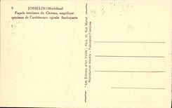 VINTAGE POSTCARD Josselin Interior Frontage of the Castle