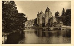 CPA Josselin Les Bords de l'Oust et le Chateau