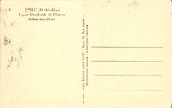 El ataque frontal occidental de Josselin de la POSTAL de la VENDIMIA de las reflexiones del castillo adentro expulsa